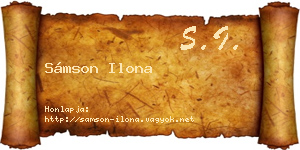 Sámson Ilona névjegykártya